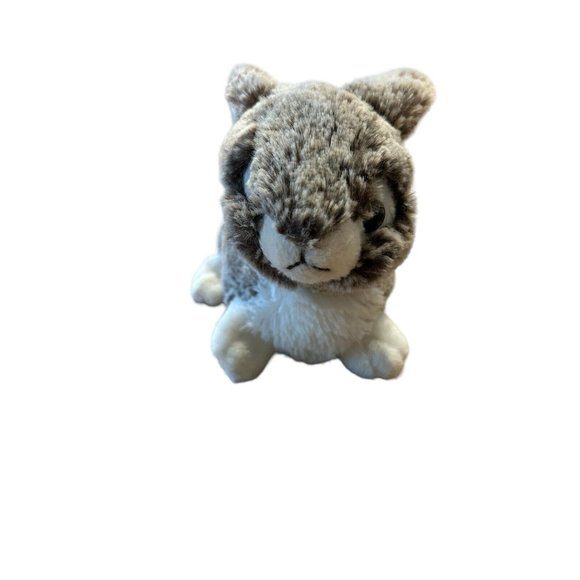 Molli Toys 7” Gray White Bunny Rabbit Plush Stuffed Animal Realistic Sweden - Picture 2 of 10